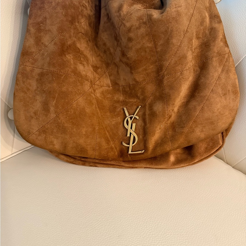 Yves Saint Laurent Tan Suede Hobo Bag